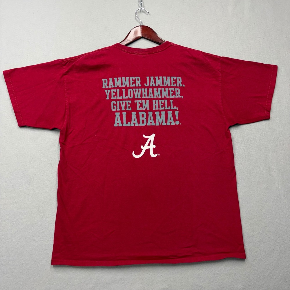 Gildan T-Shirt Mens XL Red Alabama Crimson Tide Rammer Jammer Y2K Graphic Tee